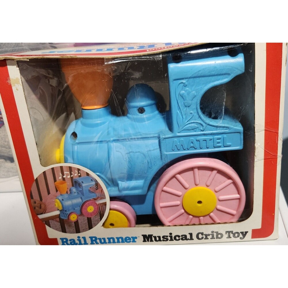 Vintage Mattel Musical Crib Toy Train Working